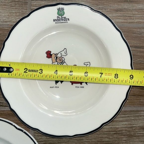 Andersen's Restaurant Vintage Pea Soup Bowls- set of 2 - Picture 3 of 3